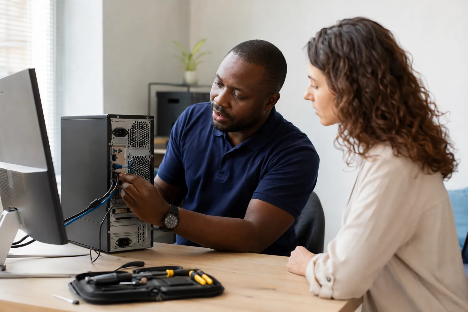 A professional helping with computers & it