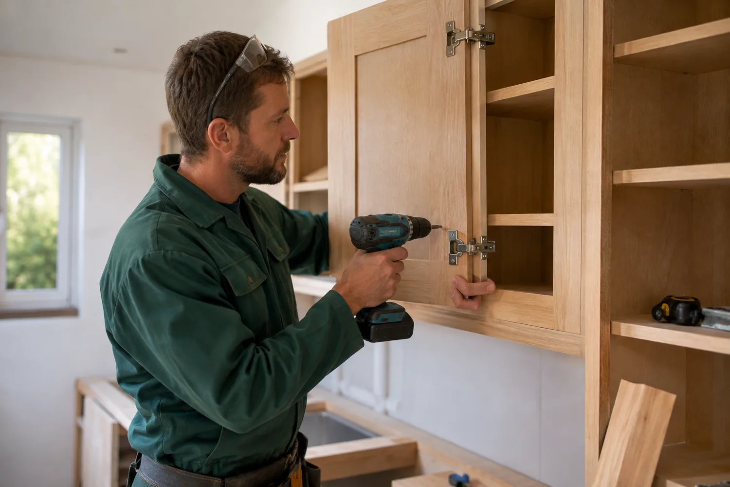 A professional working on handyman & carpentry