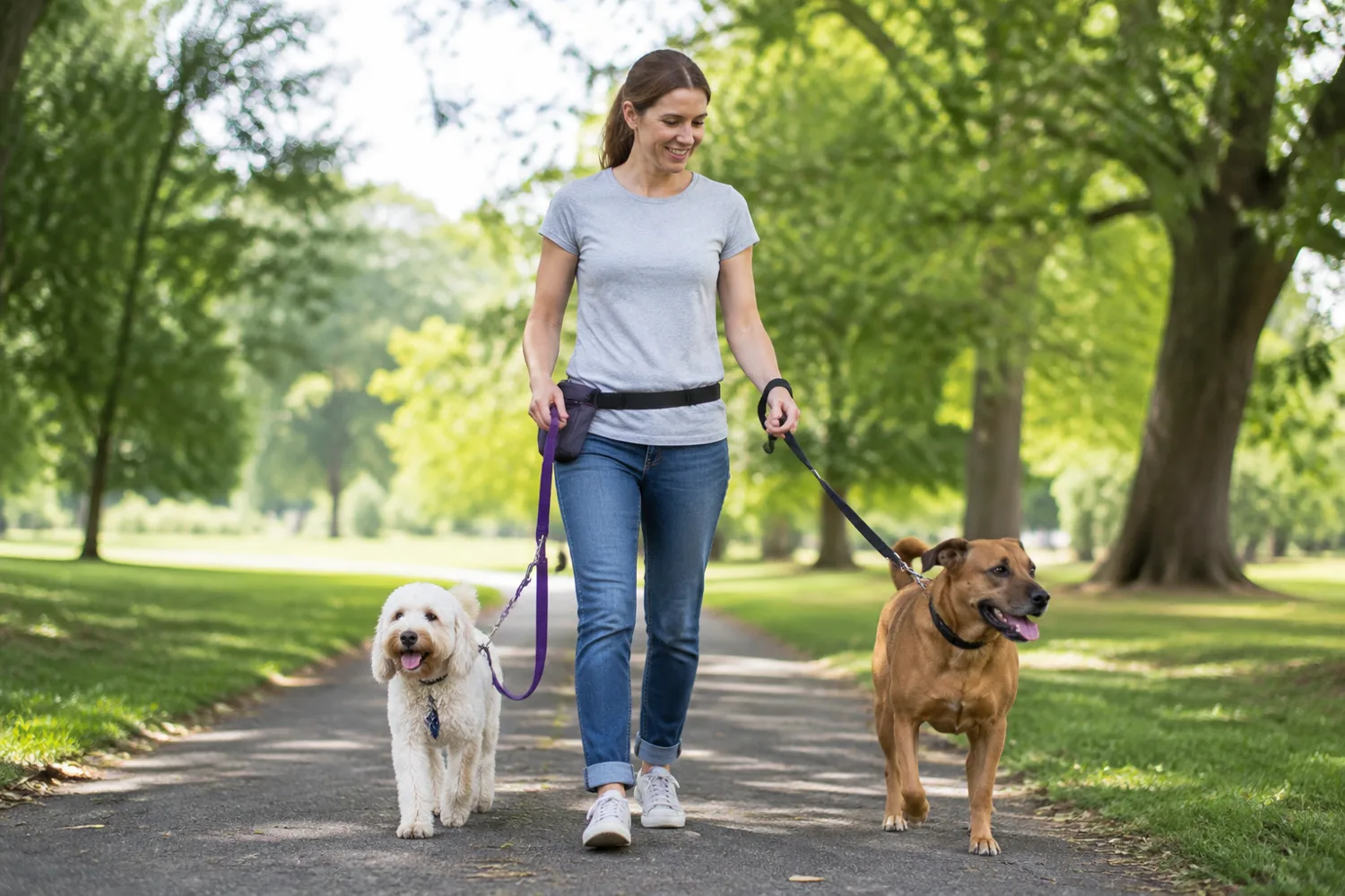 A professional helping with pet care